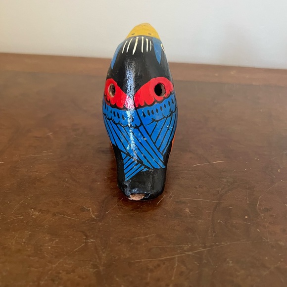 Vintage Hand Made Clay Parrot Whistle from Panama - Picture 4 of 7